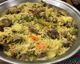 A picture of step 9 of Mutton Maqluba.
