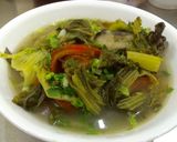 Hình bước làm 7 của món Canh cải chua nấu đầu cá ngạnh