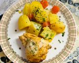 A picture of step 5 of Chicken with potatoes in a baking bag.