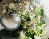 A picture of step 1 of Aloo Hara Pyaaz.