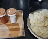 A picture of step 3 of Crispy batata chips for fasting (upvasache crispy batata chips).