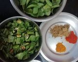 A picture of step 1 of Avarakai poriyal /board beans subzi #chefDeena’s.