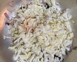A picture of step 2 of South Indian cabbage (muttaikhos) poriyal.