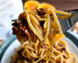 Une image de l'étape 5 de Spaghetti tomates séchées et pain croustillant à la pistache !!.