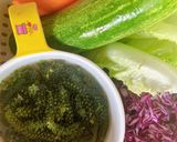 Hình bước làm 1 của món Salad rong nho sốt mè rang
