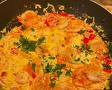 Hình bước làm 5 của món Salmon with whipping cream sauce (cá hồi sốt kem tươi)