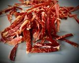 Foto del paso 7 de la receta: Setas con yema curada y crujiente de jamón ibérico sobre cama de patata y calabaza