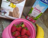 Φωτογραφία βήματος 1 της συνταγής Smoothie με φρούτα και μπισκότα 🌺♥️