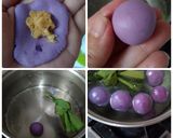 Foto langkah ke 5 dari resep KLEPON UBI RAINBOW SPESIAL,Dinginpun Tetep Empuk.