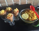 A picture of step 3 of Sabudana khichdi cones.