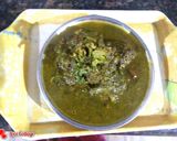 A picture of step 7 of Palak kofta with palak grevy.