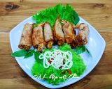 Hình bước làm 3 của món Tôm bao mọc chiên giòn