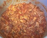 A picture of step 2 of Upside down chicken nachos.