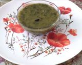 A picture of step 5 of Healthy Mooligai Mudakathan Thoothuvalai Keerai Masiyal - calcium rich.