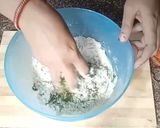 A picture of step 1 of Steamed Paneer wheat flour Momos.
