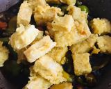 A picture of step 2 of Paneer chilli dry.