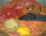 A picture of step 11 of Besan methi ki poori with tomato chutney.