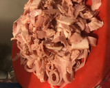 Foto del paso 5 de la receta: Tacos de pollo, huevo, jamón, muzzarella y panceta