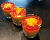 A picture of step 8 of Mango Custard Shots #Mangomasti.