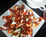 A picture of step 4 of Keto capsicum nachos.