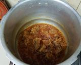 A picture of step 5 of Aalu gosht (mutton/beef).