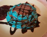 Φωτογραφία βήματος 3 της συνταγής Βlue pancakes!!!