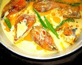 A picture of step 2 of Bhapa Ilish/ STEAMED ILISH WITH FILTERED MUSTARD PASTE & COCONUT.