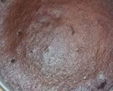 A picture of step 6 of Cookpad special saucy dark chocolate cake.