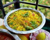 A picture of step 1 of Tarri Poha.