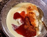 A picture of step 2 of Beef and sausage Shawarma.