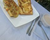 A picture of step 8 of French toast, omelette and tea.