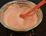 A picture of step 17 of Chocolate Layer Cake with Strawberry Cream Filling, White Chocolate Ganache Frosting coated with a Chocolate Crumble.