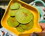 Hình bước làm 3 của món Pancake rau bina