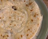 A picture of step 2 of Butter chicken with instant Roti bread.