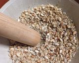 A picture of step 4 of Turnip Greens Salad with Toasted Sunflower Seeds.