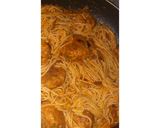 A picture of step 7 of Spaghetti and Meatballs #4weekschallenge #Charityrecipe.