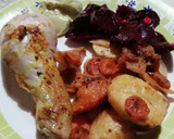 Foto del paso 2 de la receta: Pollo al horno con vegetales, ensalada y mayonesa de palta
