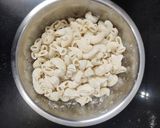 A picture of step 3 of Crispy macaroni bhel.
