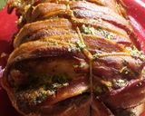 A picture of step 10 of Sunhine's bacon wrapped porkloin.