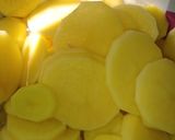 A picture of step 1 of Aloo ki qatliyan.