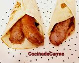 Foto del paso 4 de la receta: Fajitas de butifarra y bacon con champiñones