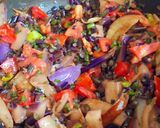 A picture of step 4 of Mogri and Eggplant Curry.