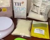 Hình bước làm 1 của món Panna Cotta Việt Quất - Trà Xanh