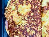 Clătită (împaturată) din dovlecel cu pui și mozzarella (fără gluten)