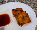 A picture of step 9 of Potato squares.