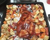 Foto del paso 5 de la receta: Tapa de asado con salsa barbacoa y papas rústicas