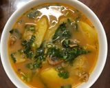 Hình bước làm 1 của món Canh chua sò huyết