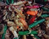 Foto langkah ke 4 dari resep Oseng tempe udang Pape kacang panjang.