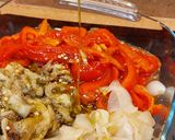 A picture of step 5 of Escalivada, Roasted Vegetable Salad.