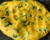 A picture of step 1 of Green Methi Masala Namakpara.